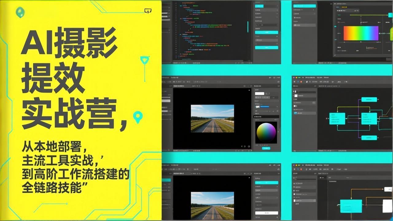 AI+摄影提效实战营，从本地部署，主流工具实战，到高阶工作流搭建的全链路技能创客联盟总站-闲云创业网-老谢轻创网-中创网-福缘网-冒泡网-资源之家-魔方项目库创客联盟总站