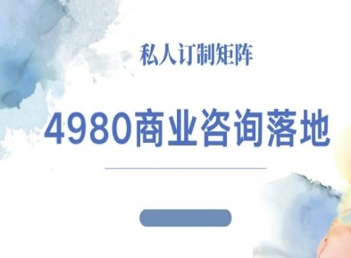4980商业咨询师落地课程-ip运营高客单教程创客联盟总站-闲云创业网-老谢轻创网-中创网-福缘网-冒泡网-资源之家-魔方项目库创客联盟总站