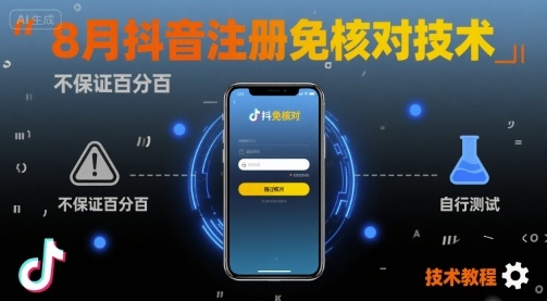 8月抖音注册免核对技术，不保证百分百，自测创客联盟总站-闲云创业网-老谢轻创网-中创网-福缘网-冒泡网-资源之家-魔方项目库创客联盟总站