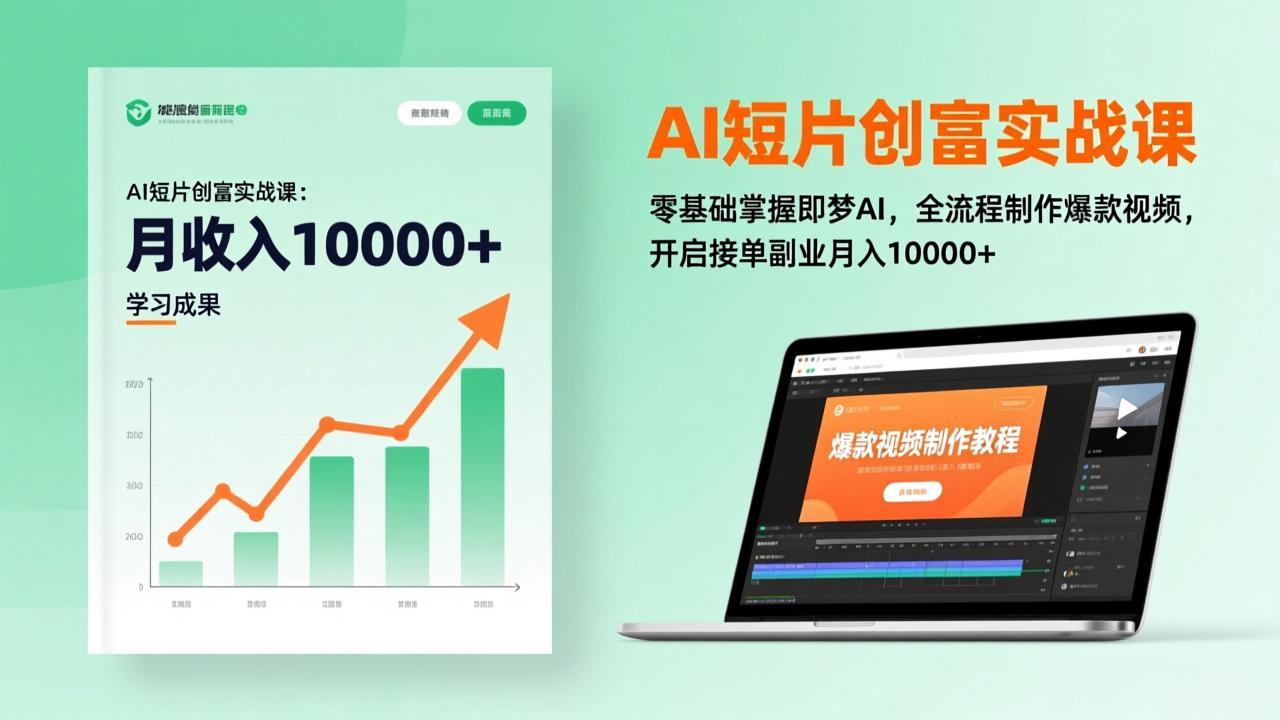 AI短片创富实战课：零基础掌握即梦AI，全流程制作爆款视频，开启接单副业月入10000+(更新创客联盟总站-闲云创业网-老谢轻创网-中创网-福缘网-冒泡网-资源之家-魔方项目库创客联盟总站