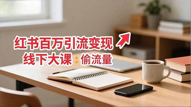 小红书百万引流变现-11月线下大课：分享从0到百万引流路径，手把手教偷流量、拿结果创客联盟总站-闲云创业网-老谢轻创网-中创网-福缘网-冒泡网-资源之家-魔方项目库创客联盟总站