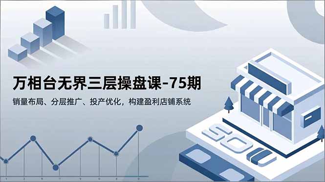 万相台无界三层操盘课-75期，销量布局、分层推广、投产优化，构建盈利店铺系统创客联盟总站-闲云创业网-老谢轻创网-中创网-福缘网-冒泡网-资源之家-魔方项目库创客联盟总站