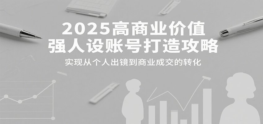 2025高商业价值强人设账号打造攻略，实现从个人出镜到商业成交的转化创客联盟总站-闲云创业网-老谢轻创网-中创网-福缘网-冒泡网-资源之家-魔方项目库创客联盟总站
