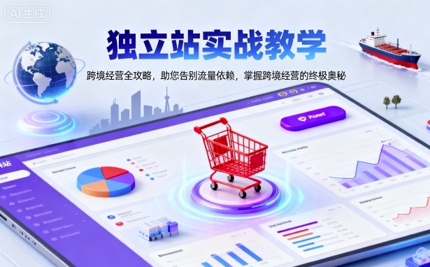 独立站实战教学，跨境经营全攻略，助您告别流量依赖，掌握跨境经营的终极奥创客联盟总站-闲云创业网-老谢轻创网-中创网-福缘网-冒泡网-资源之家-魔方项目库创客联盟总站