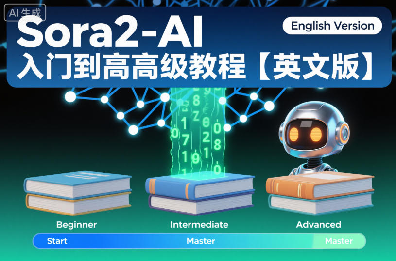 Sora2-AI入门到高级教程【英文版】创客联盟总站-闲云创业网-老谢轻创网-中创网-福缘网-冒泡网-资源之家-魔方项目库创客联盟总站