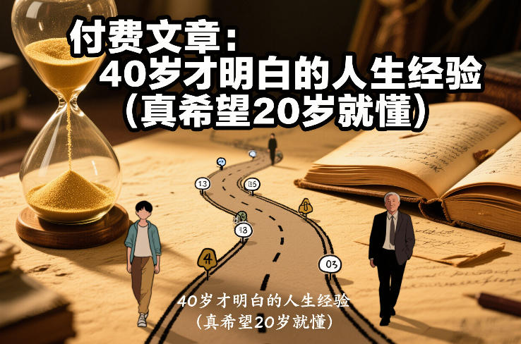 付费文章：40岁才明白的人生经验(真希望20岁就懂)创客联盟总站-闲云创业网-老谢轻创网-中创网-福缘网-冒泡网-资源之家-魔方项目库创客联盟总站