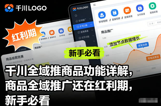 千川全域推商品功能详解，商品全域推广还在红利期，新手必看创客联盟总站-闲云创业网-老谢轻创网-中创网-福缘网-冒泡网-资源之家-魔方项目库创客联盟总站