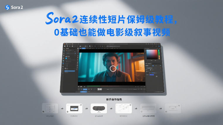 Sora2连续性短片保姆级教程，0基础也能做电影级叙事视频创客联盟总站-闲云创业网-老谢轻创网-中创网-福缘网-冒泡网-资源之家-魔方项目库创客联盟总站