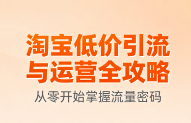 淘宝低价引流与运营全攻略(更新9月)创客联盟总站-闲云创业网-老谢轻创网-中创网-福缘网-冒泡网-资源之家-魔方项目库创客联盟总站