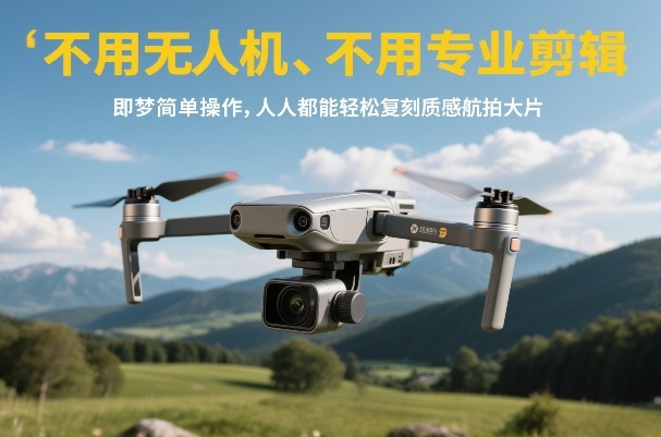 不用无人机、不用专业剪辑，即梦简单操作，人人都能轻松复刻质感航拍大片创客联盟总站-闲云创业网-老谢轻创网-中创网-福缘网-冒泡网-资源之家-魔方项目库创客联盟总站