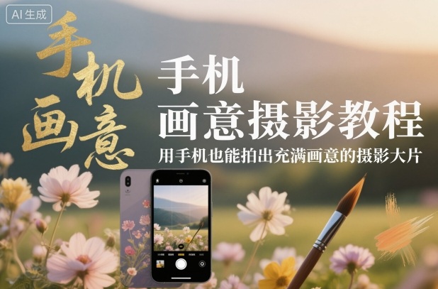 手机画意摄影教程,用手机也能拍出充满画意的摄影大片创客联盟总站-闲云创业网-老谢轻创网-中创网-福缘网-冒泡网-资源之家-魔方项目库创客联盟总站