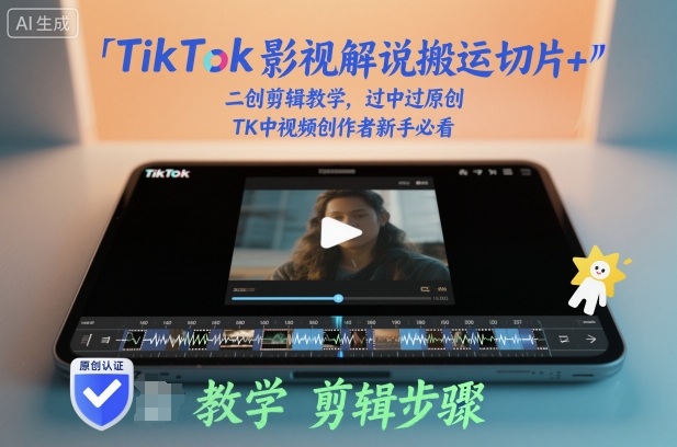 TikTok影视解说搬运切片+二创剪辑教学，过中过原创，TK中视频创作者新手必看创客联盟总站-闲云创业网-老谢轻创网-中创网-福缘网-冒泡网-资源之家-魔方项目库创客联盟总站