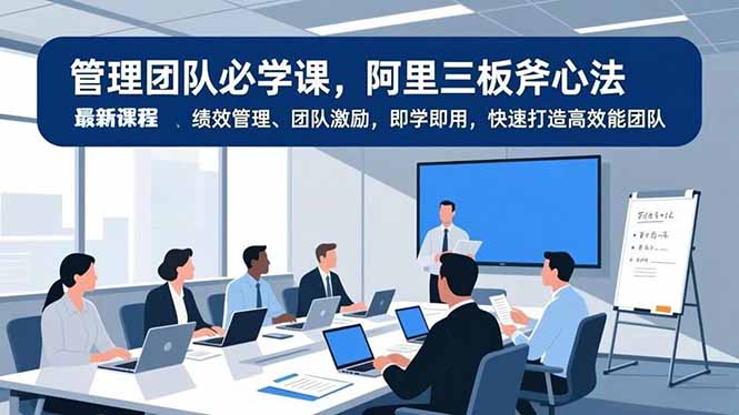 管理团队必学课，阿里三板斧心法、绩效管理、团队激励，即学即用，快速打造高效能团队创客联盟总站-闲云创业网-老谢轻创网-中创网-福缘网-冒泡网-资源之家-魔方项目库创客联盟总站