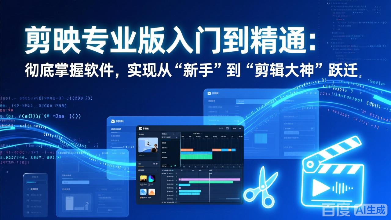 剪映专业版入门到精通：彻底掌握软件，实现从“新手”到“剪辑大神”跃迁创客联盟总站-闲云创业网-老谢轻创网-中创网-福缘网-冒泡网-资源之家-魔方项目库创客联盟总站