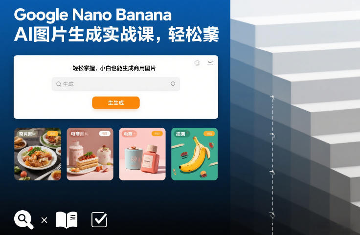 Google Nano Banana AI图片生成实战课，轻松掌握，小白也能生成商用图片创客联盟总站-闲云创业网-老谢轻创网-中创网-福缘网-冒泡网-资源之家-魔方项目库创客联盟总站