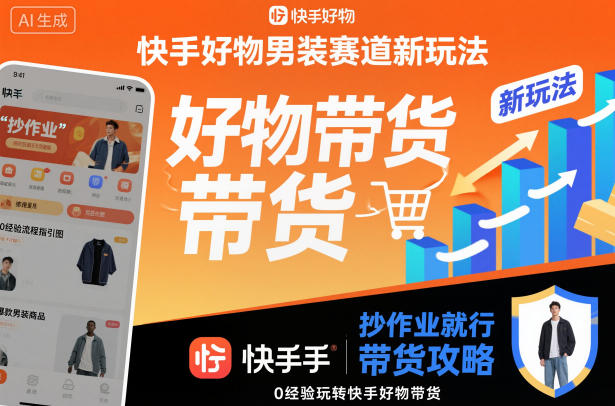 快手好物男装赛道新玩法,抄作业就行,0经验玩转快手好物带货创客联盟总站-闲云创业网-老谢轻创网-中创网-福缘网-冒泡网-资源之家-魔方项目库创客联盟总站