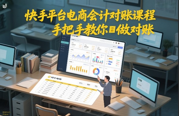 快手平台电商会计对账课程，手把手教你做对账创客联盟总站-闲云创业网-老谢轻创网-中创网-福缘网-冒泡网-资源之家-魔方项目库创客联盟总站