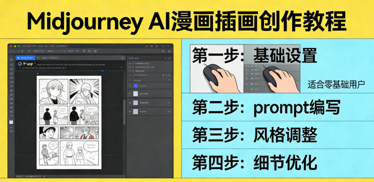 利用Midjourney AI人工智能轻松创作漫画插画教程，零基础创作完整漫画插画创客联盟总站-闲云创业网-老谢轻创网-中创网-福缘网-冒泡网-资源之家-魔方项目库创客联盟总站