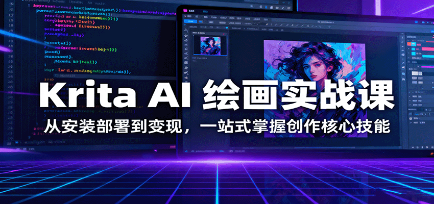 Krita AI 绘画实战课:从安装部署到变现,一站式掌握创作核心技能创客联盟总站-闲云创业网-老谢轻创网-中创网-福缘网-冒泡网-资源之家-魔方项目库创客联盟总站