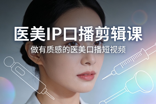 医美IP口播剪辑课,做有质感的医美口播短视频创客联盟总站-闲云创业网-老谢轻创网-中创网-福缘网-冒泡网-资源之家-魔方项目库创客联盟总站