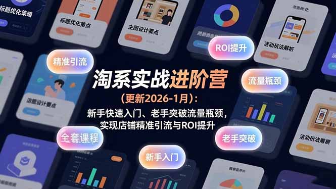 淘系实战进阶营(更新2026-1月创客联盟总站-闲云创业网-老谢轻创网-中创网-福缘网-冒泡网-资源之家-魔方项目库创客联盟总站