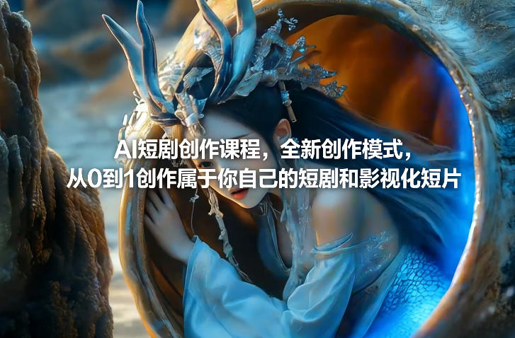 AI短剧创作课程，全新创作模式，从0到1创作属于你自己的短剧和影视化短片创客联盟总站-闲云创业网-老谢轻创网-中创网-福缘网-冒泡网-资源之家-魔方项目库创客联盟总站