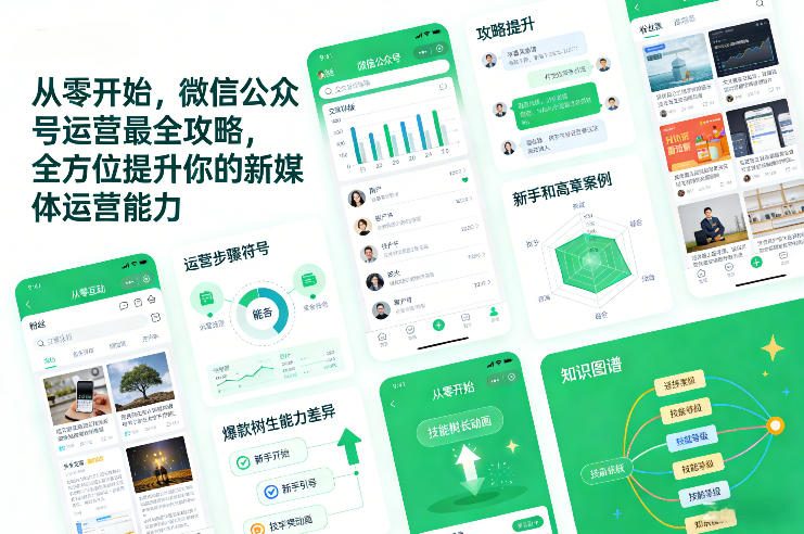 从零开始，微信公众号运营最全攻略，全方位提升你的新媒体运营能力创客联盟总站-闲云创业网-老谢轻创网-中创网-福缘网-冒泡网-资源之家-魔方项目库创客联盟总站