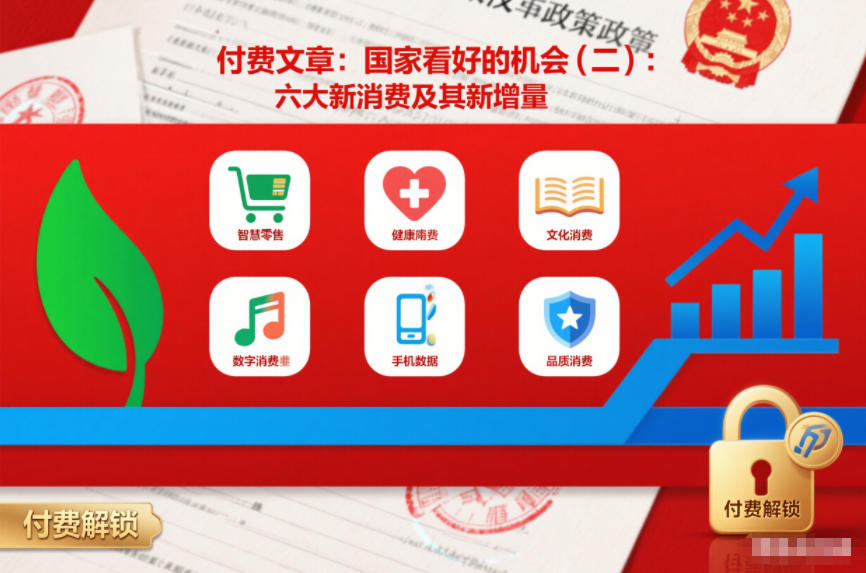付费文章：国家看好的机会(二)：六大新消费及其新增量创客联盟总站-闲云创业网-老谢轻创网-中创网-福缘网-冒泡网-资源之家-魔方项目库创客联盟总站