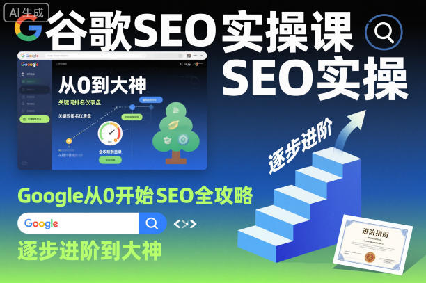 谷歌SEO实操课，Google从0开始SEO全攻略，逐步进阶到大神创客联盟总站-闲云创业网-老谢轻创网-中创网-福缘网-冒泡网-资源之家-魔方项目库创客联盟总站