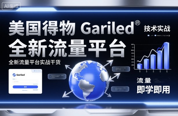 美国得物Gariled技术实战，全新流量平台实战干货，即学即用创客联盟总站-闲云创业网-老谢轻创网-中创网-福缘网-冒泡网-资源之家-魔方项目库创客联盟总站