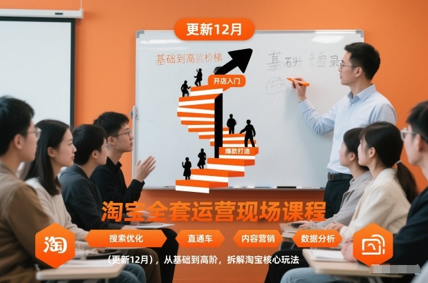 淘宝全套运营现场课程(更新12月)，从基础到高阶，拆解淘宝核心玩法创客联盟总站-闲云创业网-老谢轻创网-中创网-福缘网-冒泡网-资源之家-魔方项目库创客联盟总站
