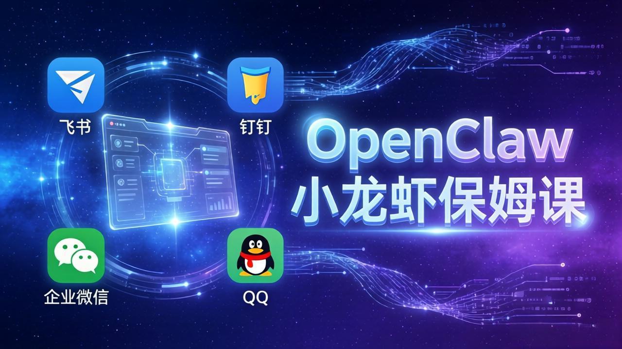 OpenClaw小龙虾保姆课： Windows/macOS/Linux/Docker全系统安装，飞书+钉钉+企业微信+QQ 全接入创客联盟总站-闲云创业网-老谢轻创网-中创网-福缘网-冒泡网-资源之家-魔方项目库创客联盟总站