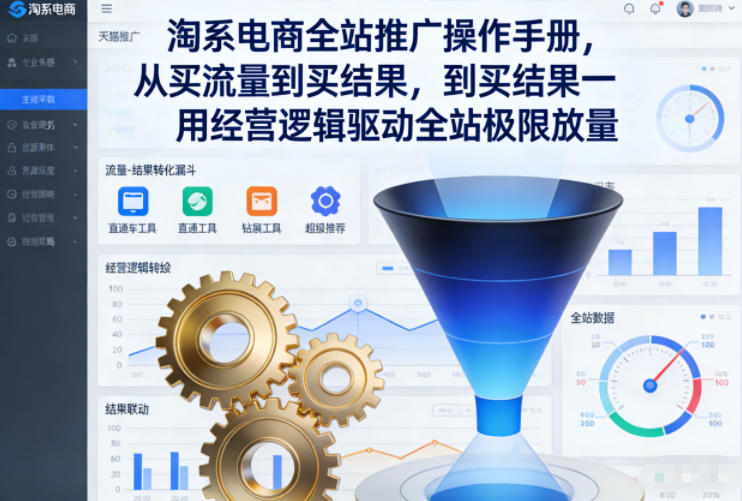 淘系电商全站推广操作手册，从买流量到买结果一用经营逻辑驱动全站极限放量创客联盟总站-闲云创业网-老谢轻创网-中创网-福缘网-冒泡网-资源之家-魔方项目库创客联盟总站