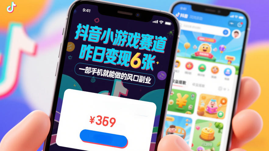 抖音小游戏赛道，昨日变现600+，零基础一部手机就能做的风口副业【揭秘】创客联盟总站-闲云创业网-老谢轻创网-中创网-福缘网-冒泡网-资源之家-魔方项目库创客联盟总站