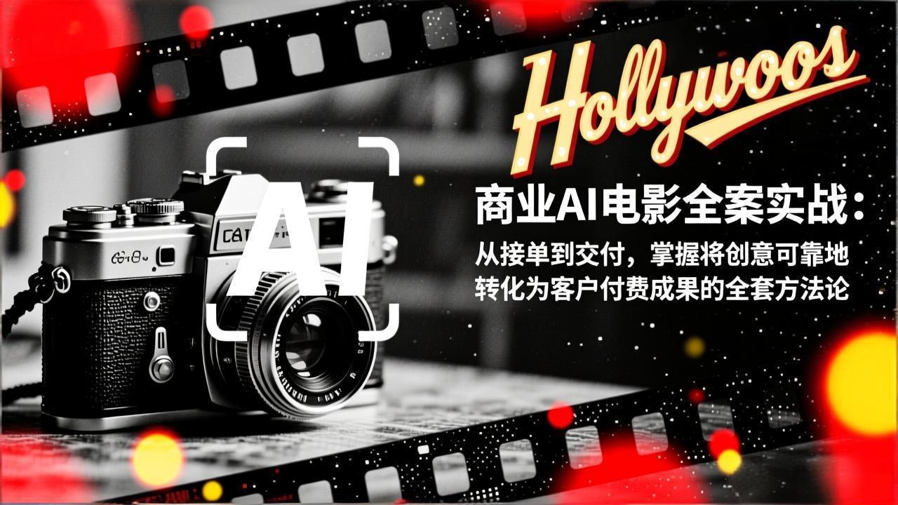 商业AI电影全案实战：从接单到交付，掌握将创意可靠地转化为客户付费成果的全套方法论创客联盟总站-闲云创业网-老谢轻创网-中创网-福缘网-冒泡网-资源之家-魔方项目库创客联盟总站