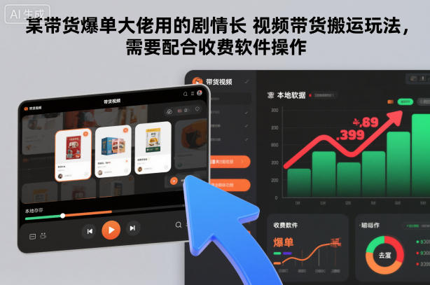 某带货爆单大佬用的剧情长视频带货搬运玩法，需要配合收费软件操作创客联盟总站-闲云创业网-老谢轻创网-中创网-福缘网-冒泡网-资源之家-魔方项目库创客联盟总站