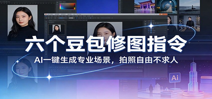 六个豆包修图指令:AI 一键生成专业场景,拍照自由不求人创客联盟总站-闲云创业网-老谢轻创网-中创网-福缘网-冒泡网-资源之家-魔方项目库创客联盟总站