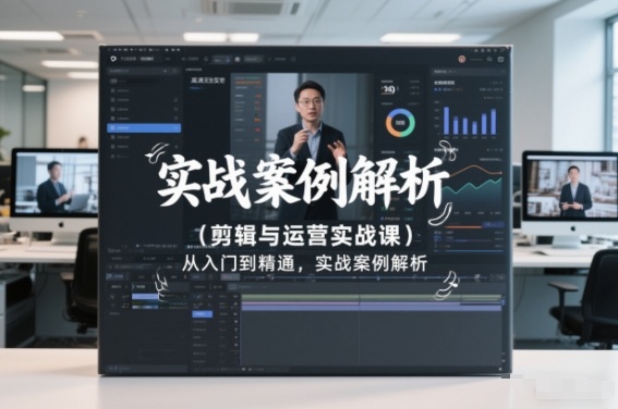 剪辑与运营实战课，从入门到精通，实战案例解析(更新2026)创客联盟总站-闲云创业网-老谢轻创网-中创网-福缘网-冒泡网-资源之家-魔方项目库创客联盟总站