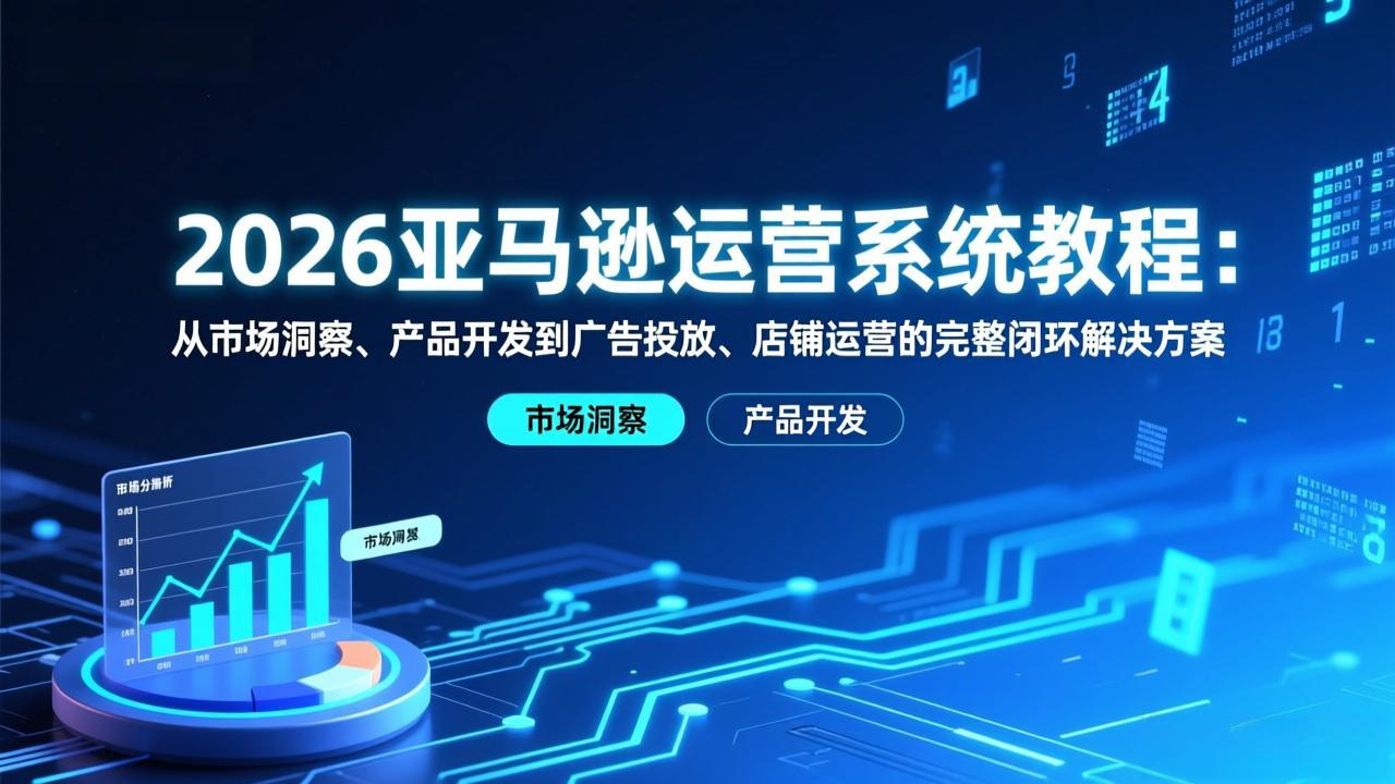 2026亚马逊运营系统教程：从市场洞察、产品开发到广告投放、店铺运营的完整闭环解决方案创客联盟总站-闲云创业网-老谢轻创网-中创网-福缘网-冒泡网-资源之家-魔方项目库创客联盟总站