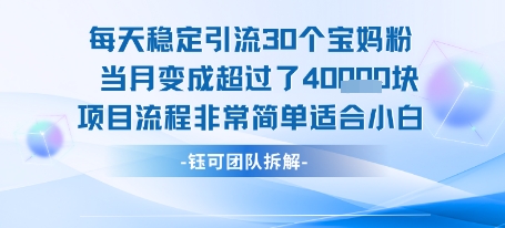 每天稳定引流30个人 当月变成超过了4个W项目流程非常简单适合小白创客联盟总站-闲云创业网-老谢轻创网-中创网-福缘网-冒泡网-资源之家-魔方项目库创客联盟总站