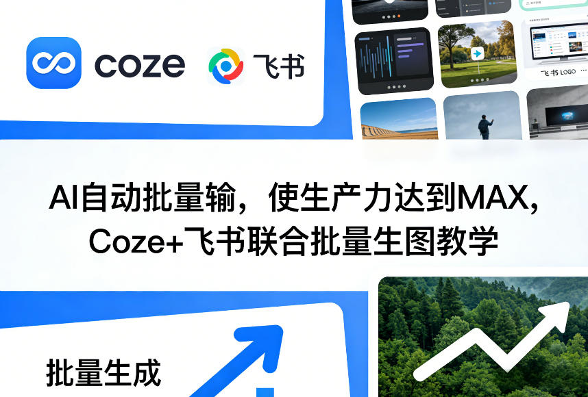 AI自动批量输，使生产力达到MAX，Coze+飞书联合批量生图教学创客联盟总站-闲云创业网-老谢轻创网-中创网-福缘网-冒泡网-资源之家-魔方项目库创客联盟总站