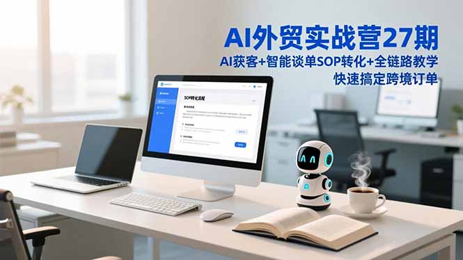 AI外贸实战营27期，AI获客+智能谈单+SOP转化+全链路教学，快速搞定跨境订单创客联盟总站-闲云创业网-老谢轻创网-中创网-福缘网-冒泡网-资源之家-魔方项目库创客联盟总站