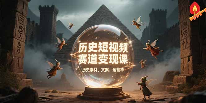 历史短视频赛道变现课，百集素材库应用，文案剪辑技巧，账号运营全案创客联盟总站-闲云创业网-老谢轻创网-中创网-福缘网-冒泡网-资源之家-魔方项目库创客联盟总站