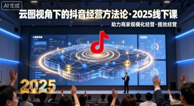 云图视角下的抖音经营方法论，2025线下课，助力商家规模化经营，提效经营(录音+字幕)创客联盟总站-闲云创业网-老谢轻创网-中创网-福缘网-冒泡网-资源之家-魔方项目库创客联盟总站