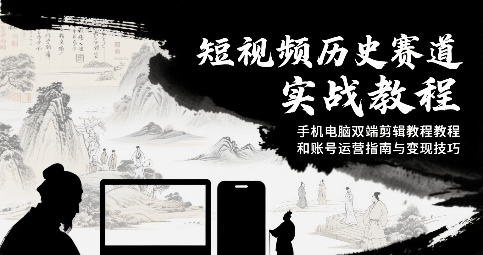 短视频历史赛道实战教程,手机电脑双端剪辑教程和账号运营指南与变现技巧创客联盟总站-闲云创业网-老谢轻创网-中创网-福缘网-冒泡网-资源之家-魔方项目库创客联盟总站