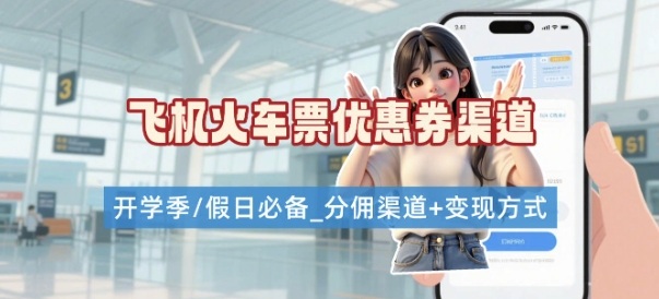 学生党必看！机票火车票优惠券申请渠道 + 项目打法，开学季节日速存创客联盟总站-闲云创业网-老谢轻创网-中创网-福缘网-冒泡网-资源之家-魔方项目库创客联盟总站