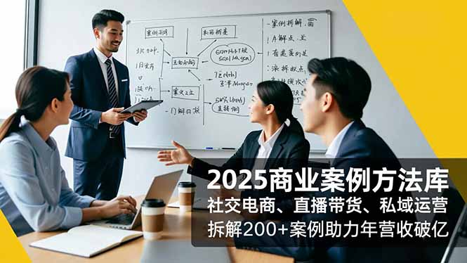2025商业案例方法库，社交电商、直播带货、私域运营，拆解200+案例助力年营收破亿创客联盟总站-闲云创业网-老谢轻创网-中创网-福缘网-冒泡网-资源之家-魔方项目库创客联盟总站