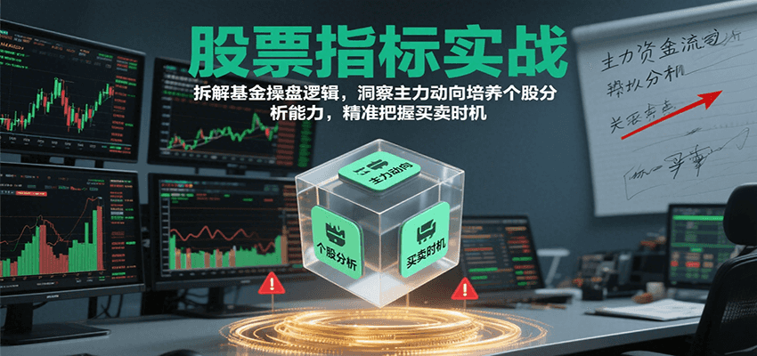 股票指标实战，基金操盘逻辑拆解，洞察主力动向培养个股分析能力把握买卖时机(更新)创客联盟总站-闲云创业网-老谢轻创网-中创网-福缘网-冒泡网-资源之家-魔方项目库创客联盟总站