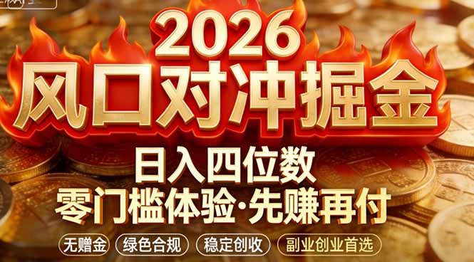2026美金对冲套利，无赠金对冲策略保驾护航，低门槛易上手实操。单人单日收益2000+创客联盟总站-闲云创业网-老谢轻创网-中创网-福缘网-冒泡网-资源之家-魔方项目库创客联盟总站