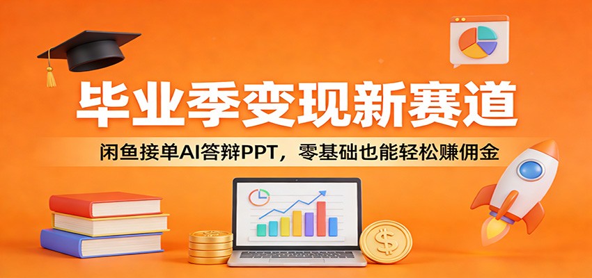 毕业季变现新赛道：闲鱼接单AI答辩PPT，零基础也能轻松赚佣金创客联盟总站-闲云创业网-老谢轻创网-中创网-福缘网-冒泡网-资源之家-魔方项目库创客联盟总站